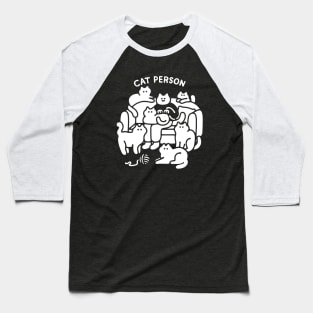 CAT PERSON Baseball T-Shirt